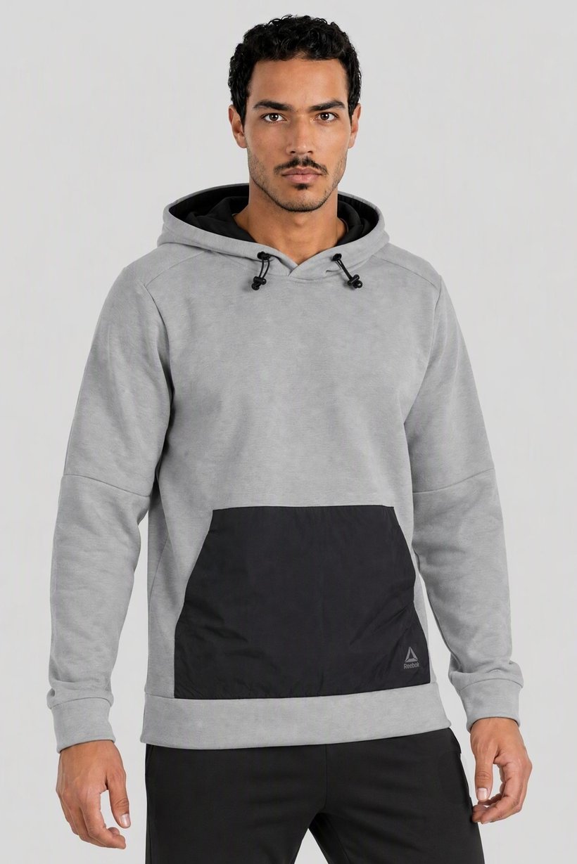 Men Sportswear Fit Long Sleeve Outdoor Hoodie, Grey