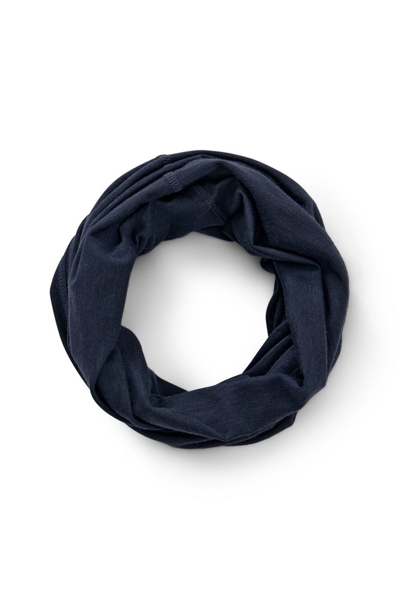 Men  Solid Scarf, Navy Blue