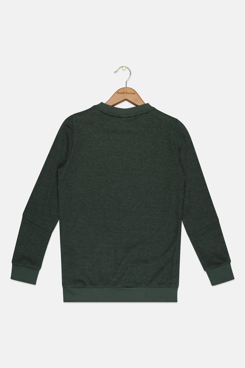 Kids Boy Sportswear Fit Long Sleeve Outdoor Sweatshirt, Green
