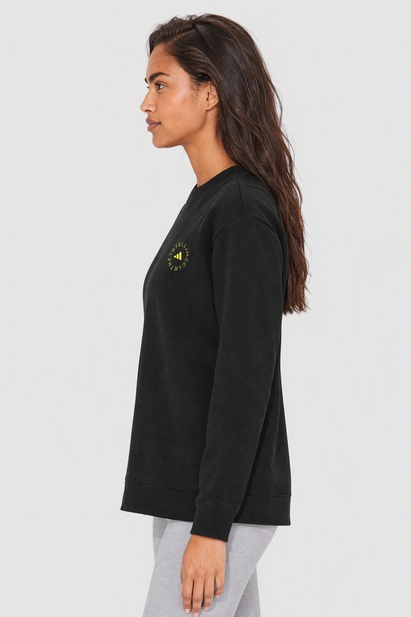 Adidas x Stella McCartney Women Loose Fit Training Sweatshirt, Black