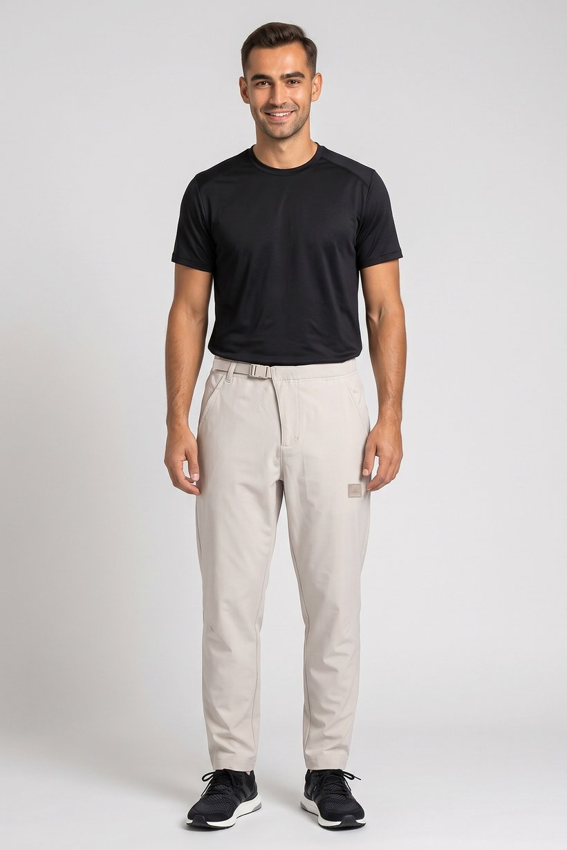Men Sportswear Fit Outdoor Pants, Beige