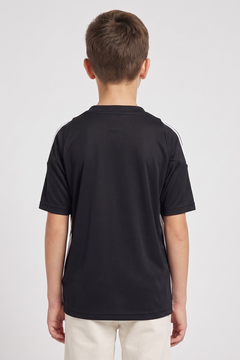 Kids Boy Sportswear Fit Short Sleeve Outdoor T-Shirt, Black