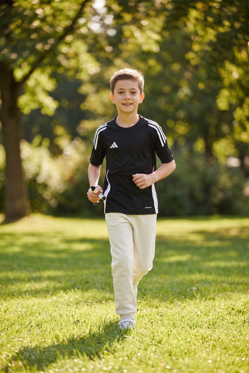 Kids Boy Sportswear Fit Short Sleeve Outdoor T-Shirt, Black