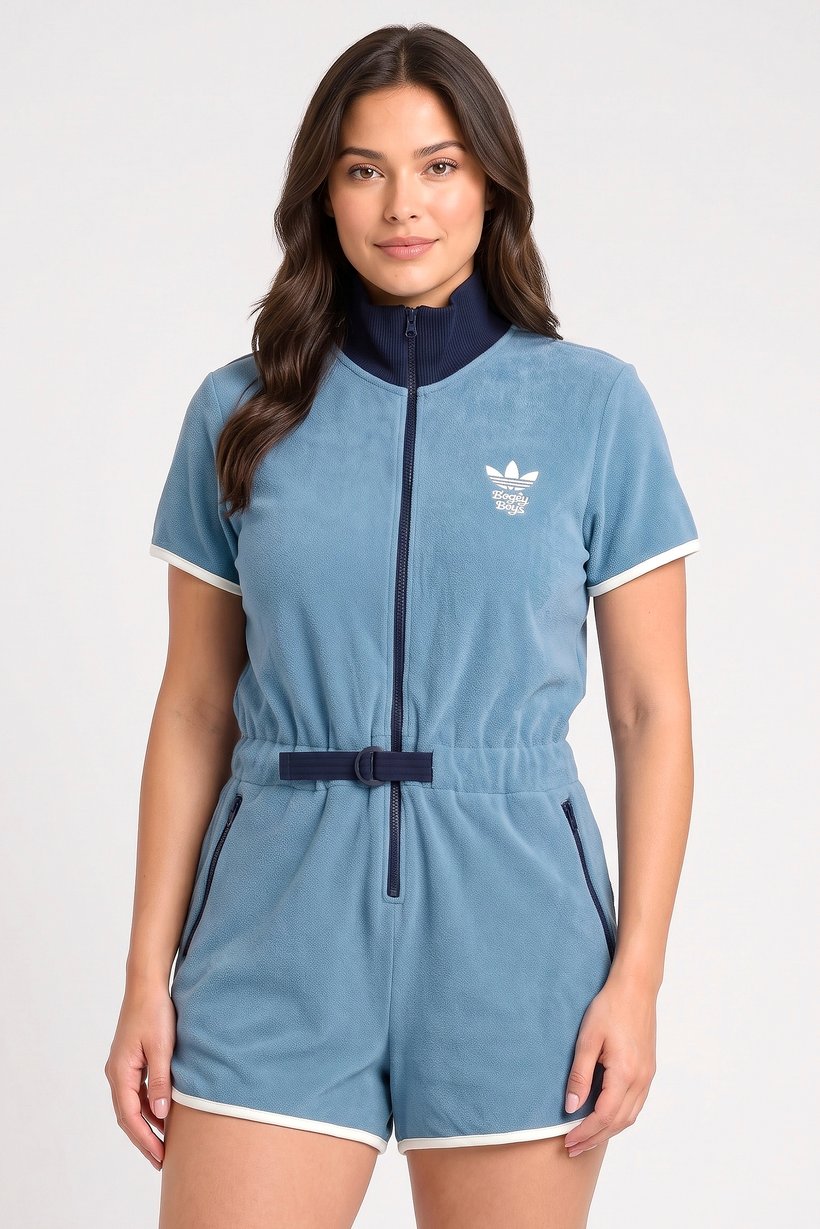 Bogey Boys Women Sportswear Fit Short Sleeve Golf Playsuits, Blue