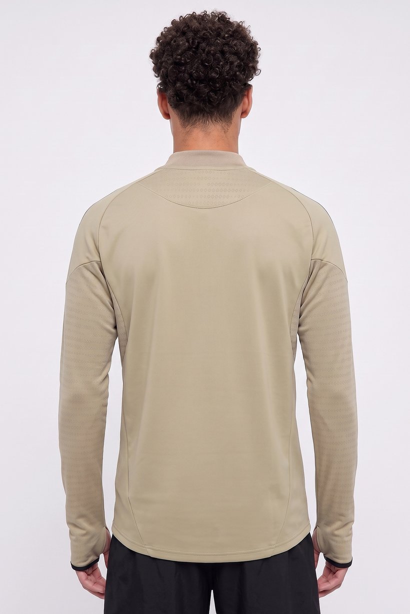 Men Slim Fit Long Sleeve Football Sweatshirt, Khaki