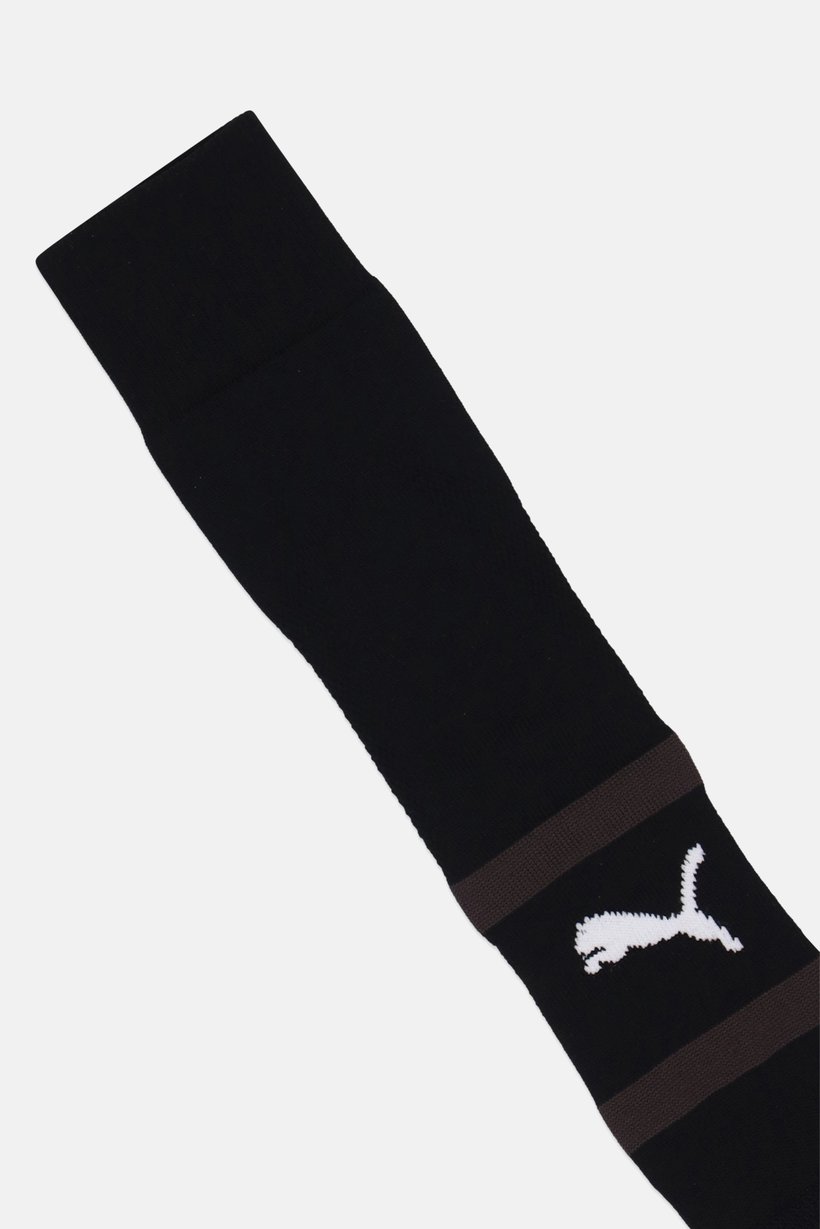 Kids Boy 1 Pair Brand Logo Knee-High Football Socks, Black