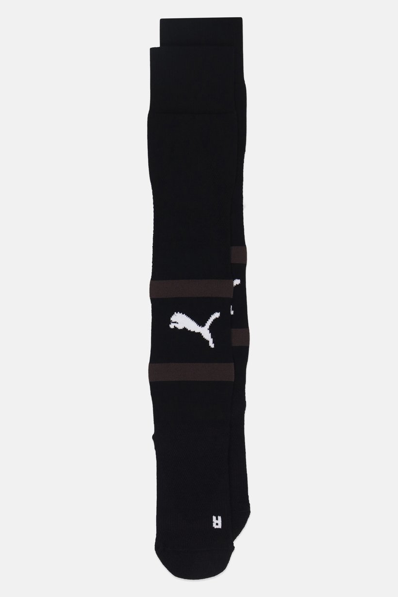 Kids Boy 1 Pair Brand Logo Knee-High Football Socks, Black