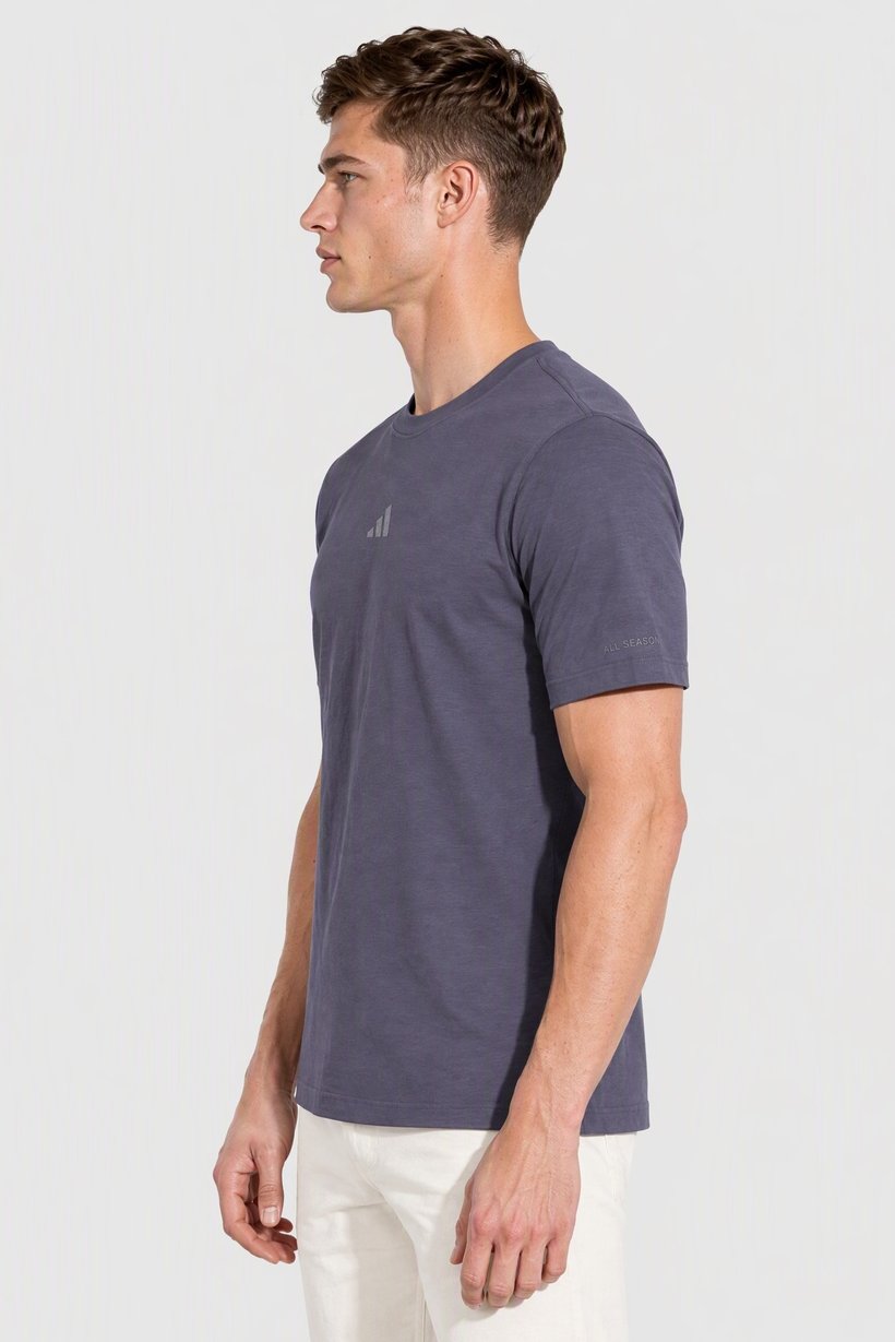 Men Sportswear Fit Short Sleeve Outdoor T-Shirt, Dark Purple
