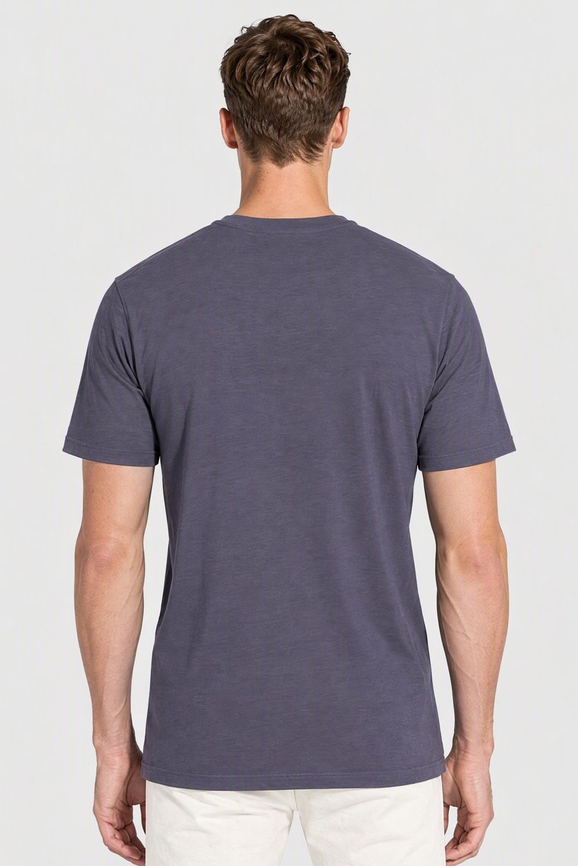 Men Sportswear Fit Short Sleeve Outdoor T-Shirt, Dark Purple