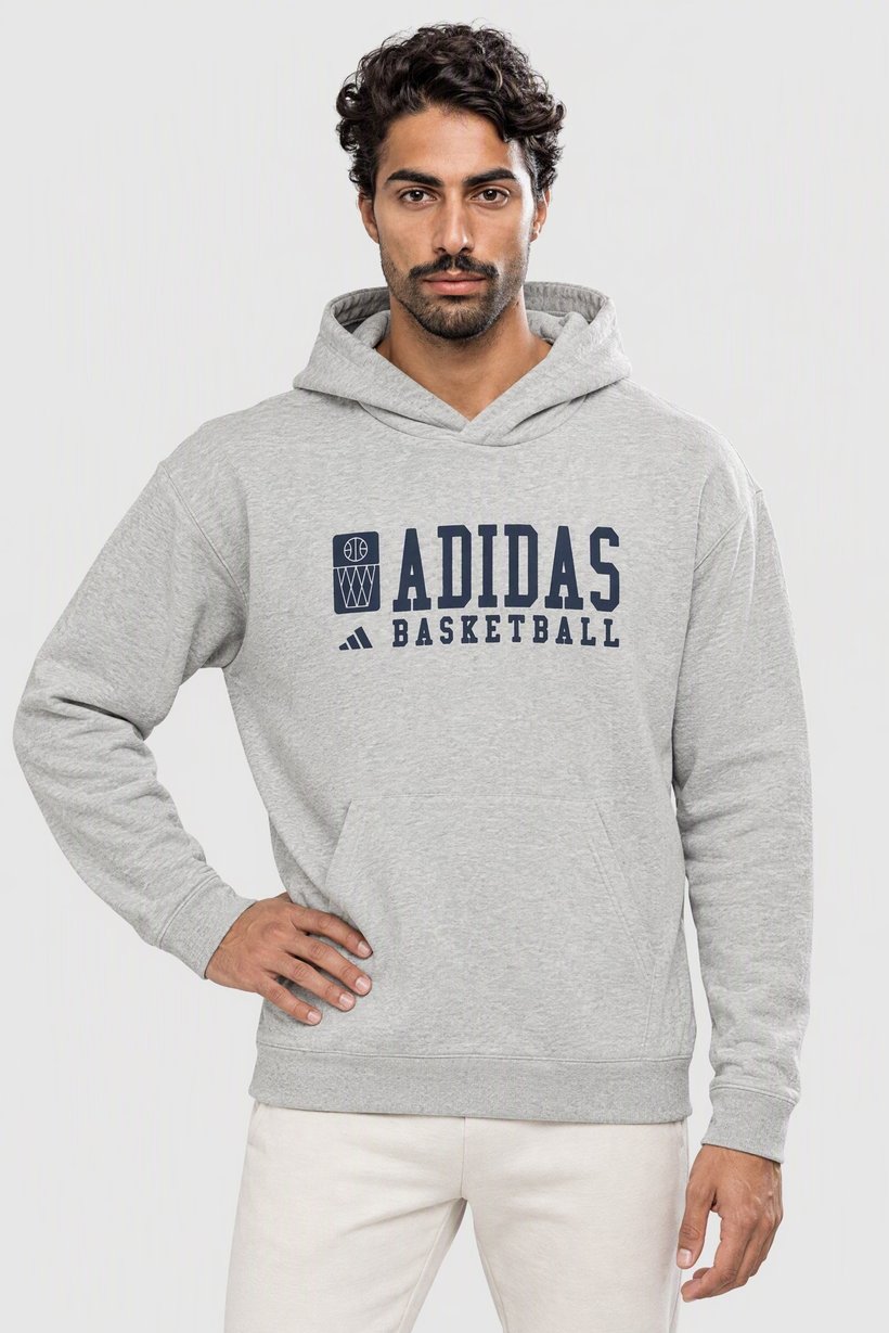 Men Sportswear Fit Long Sleeve Outdoor Hoodie, Grey