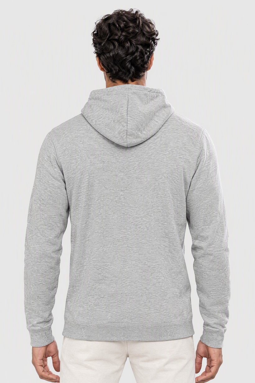 Men Sportswear Fit Long Sleeve Outdoor Hoodie, Grey