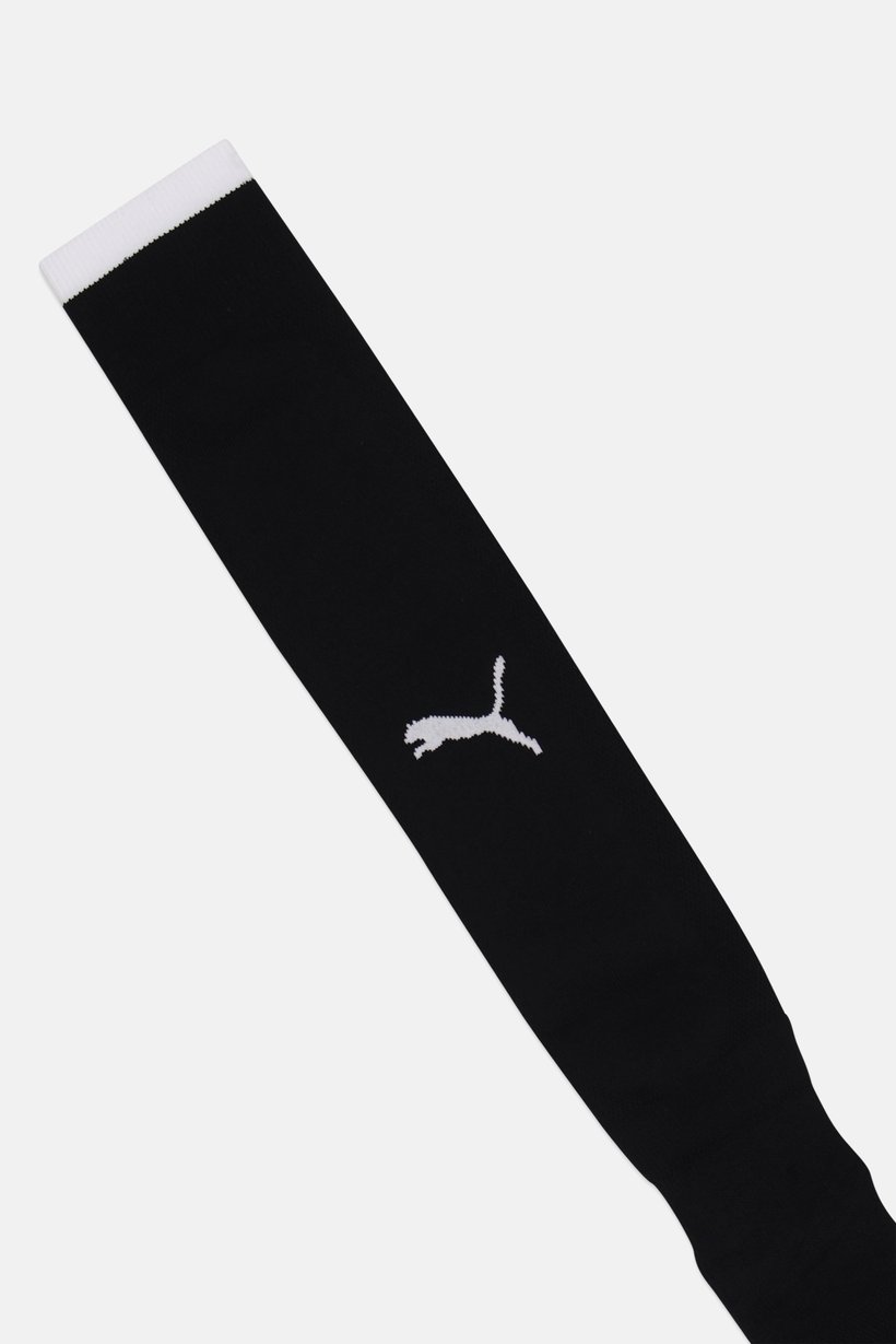 Men Brand Logo Football Socks, Black