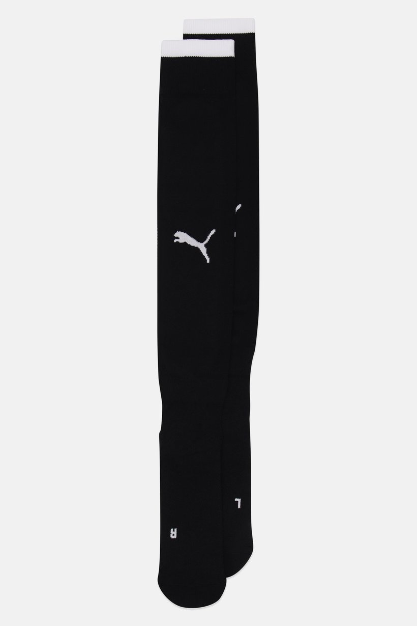 Men Brand Logo Football Socks, Black