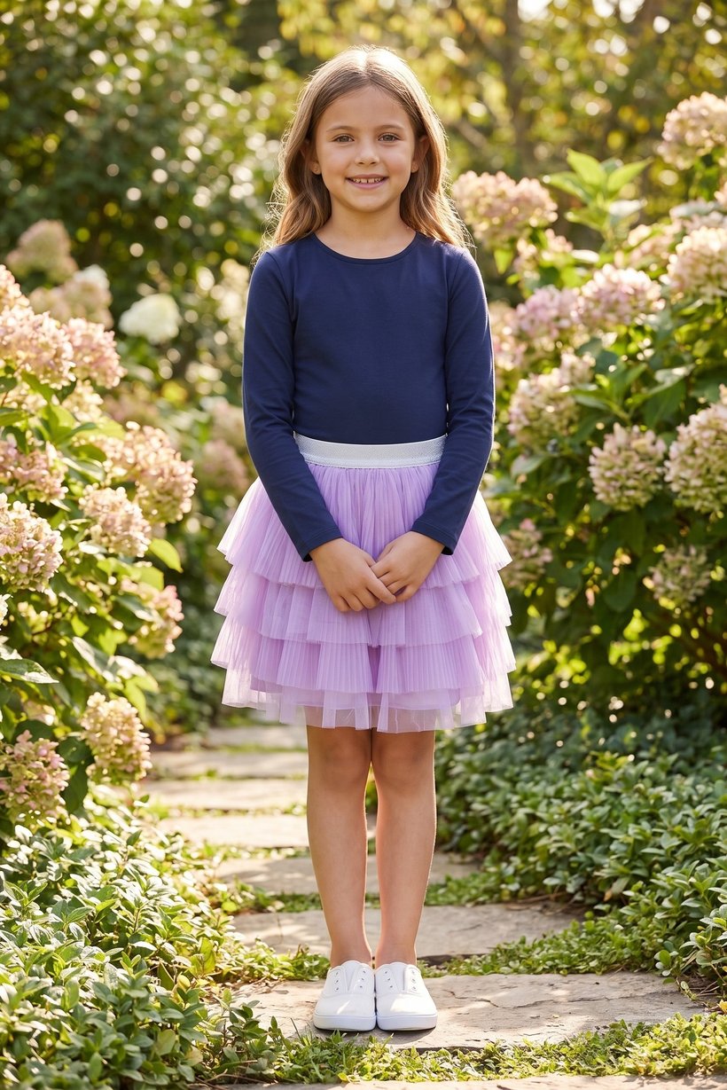 Toddlers Girl Pleatred Skirt, Lavender