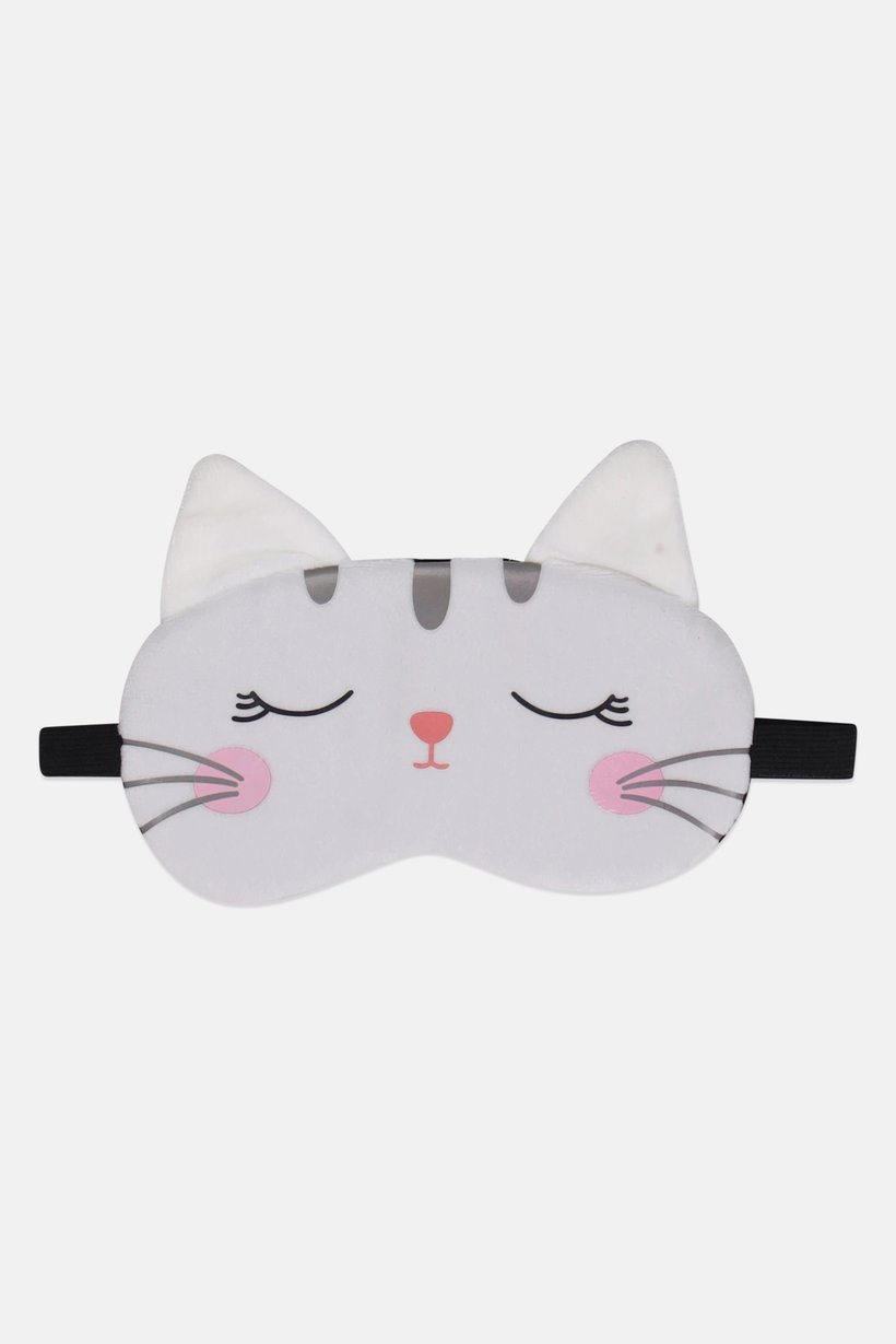 Kids Girl Kitty Sleeping Mask, White