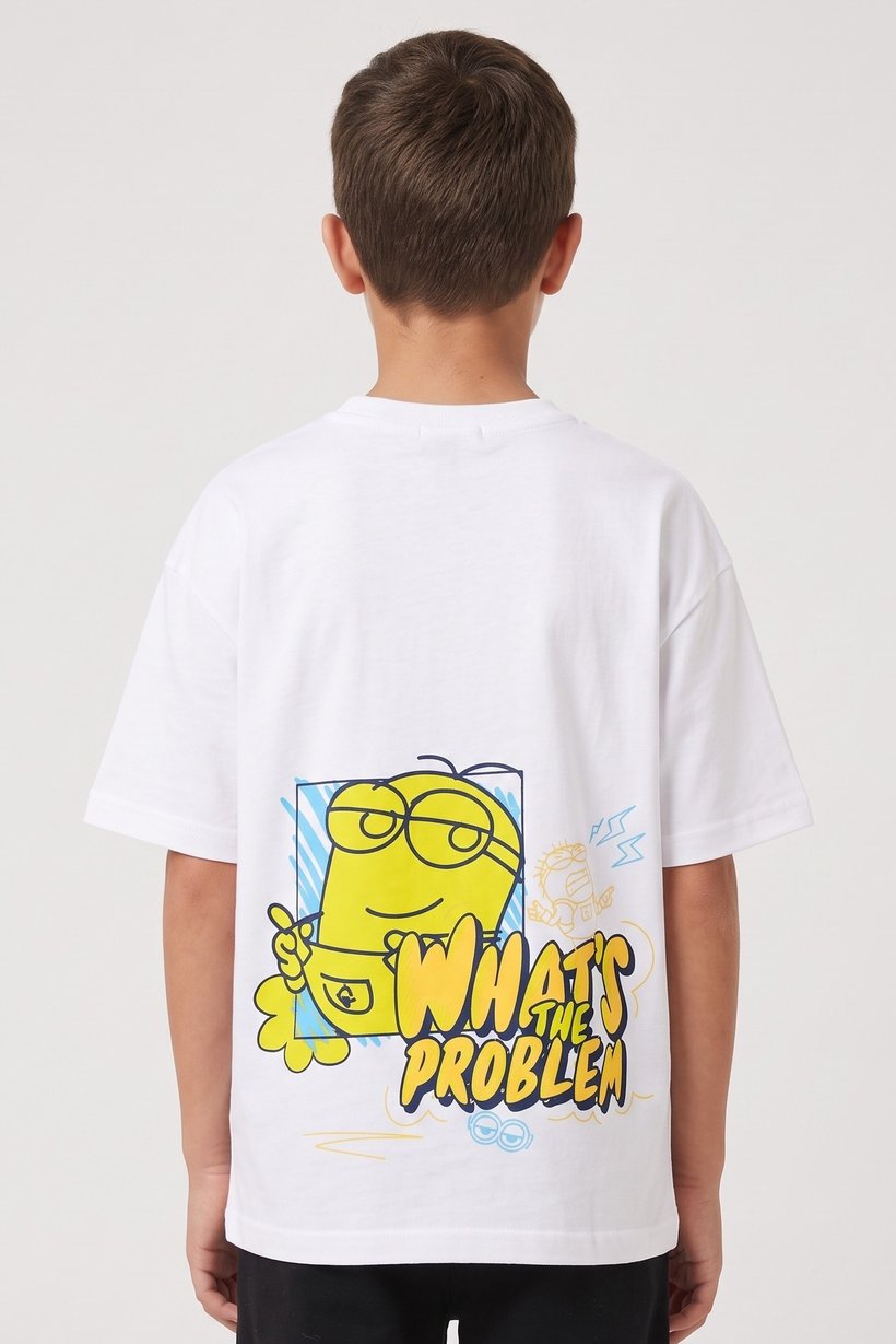 Kids Boy Crew Neck Short Sleeve Graphic Print T-Shirt, White