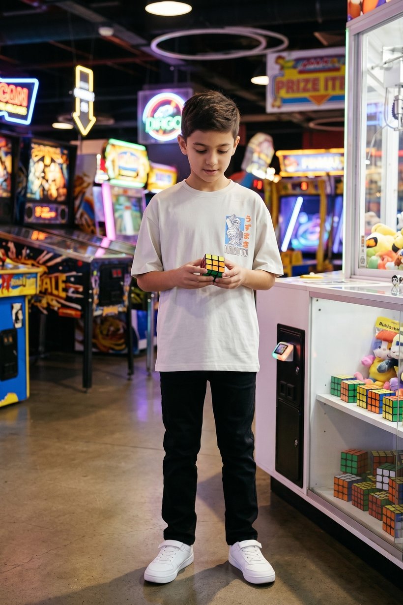 Kids Boy Crew Neck Short Sleeve Graphic Print T-Shirt, Light Grey