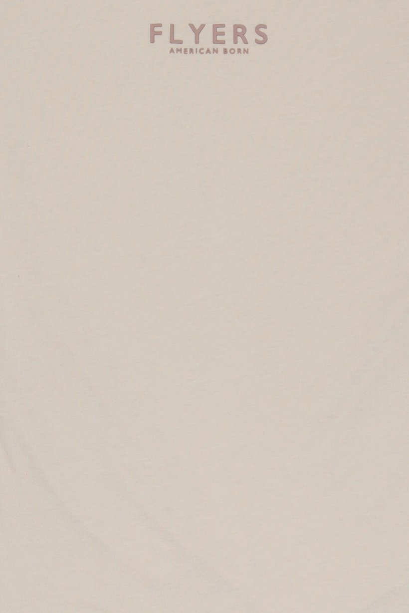 Kids Boy Crew Neck Short Sleeve Brand Logo T-Shirt, Beige
