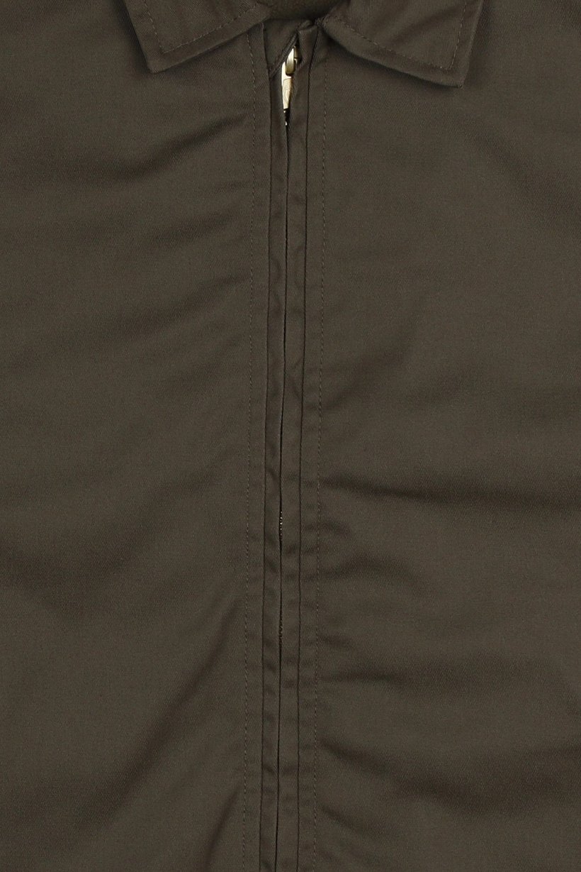Kids Boy Embroidered Logo Jacket Shirt, Dark Olive