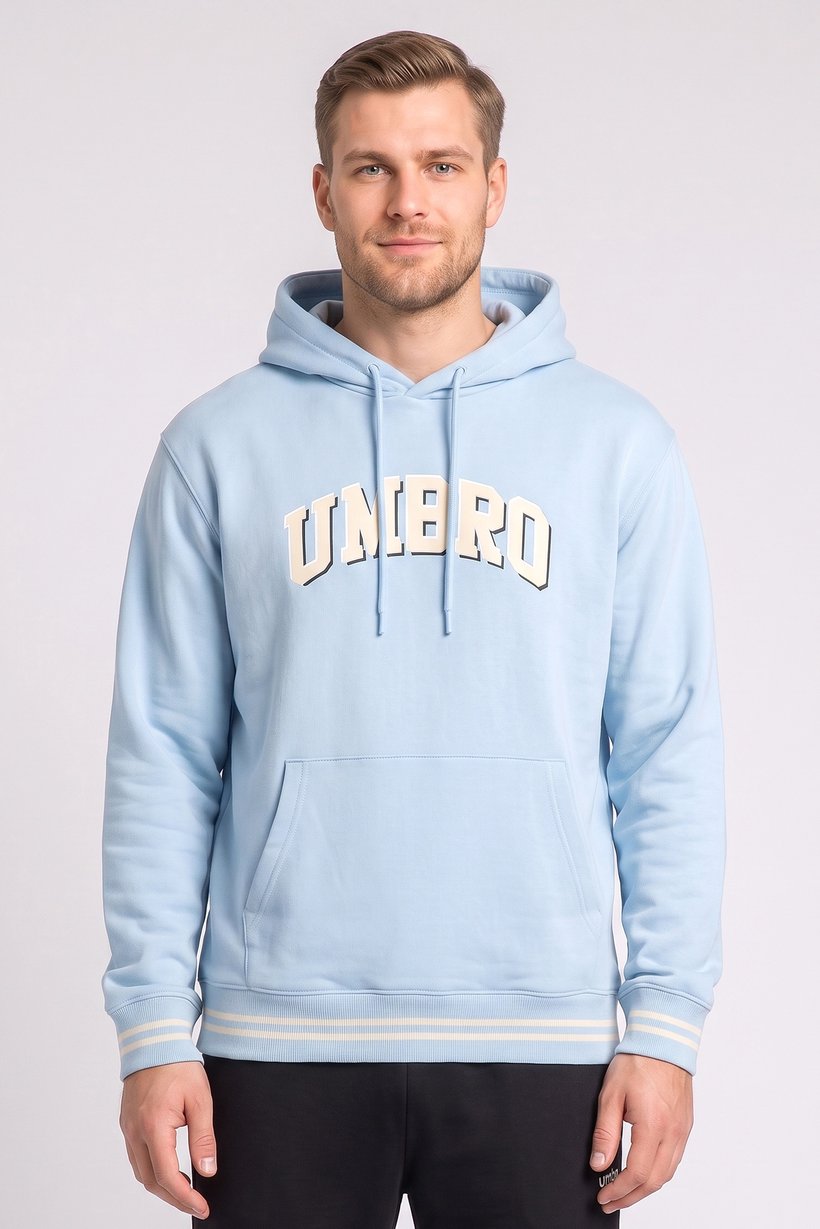 Men Sportswear Fit Long Sleeve Outdoor Hoodie, Sky Blue