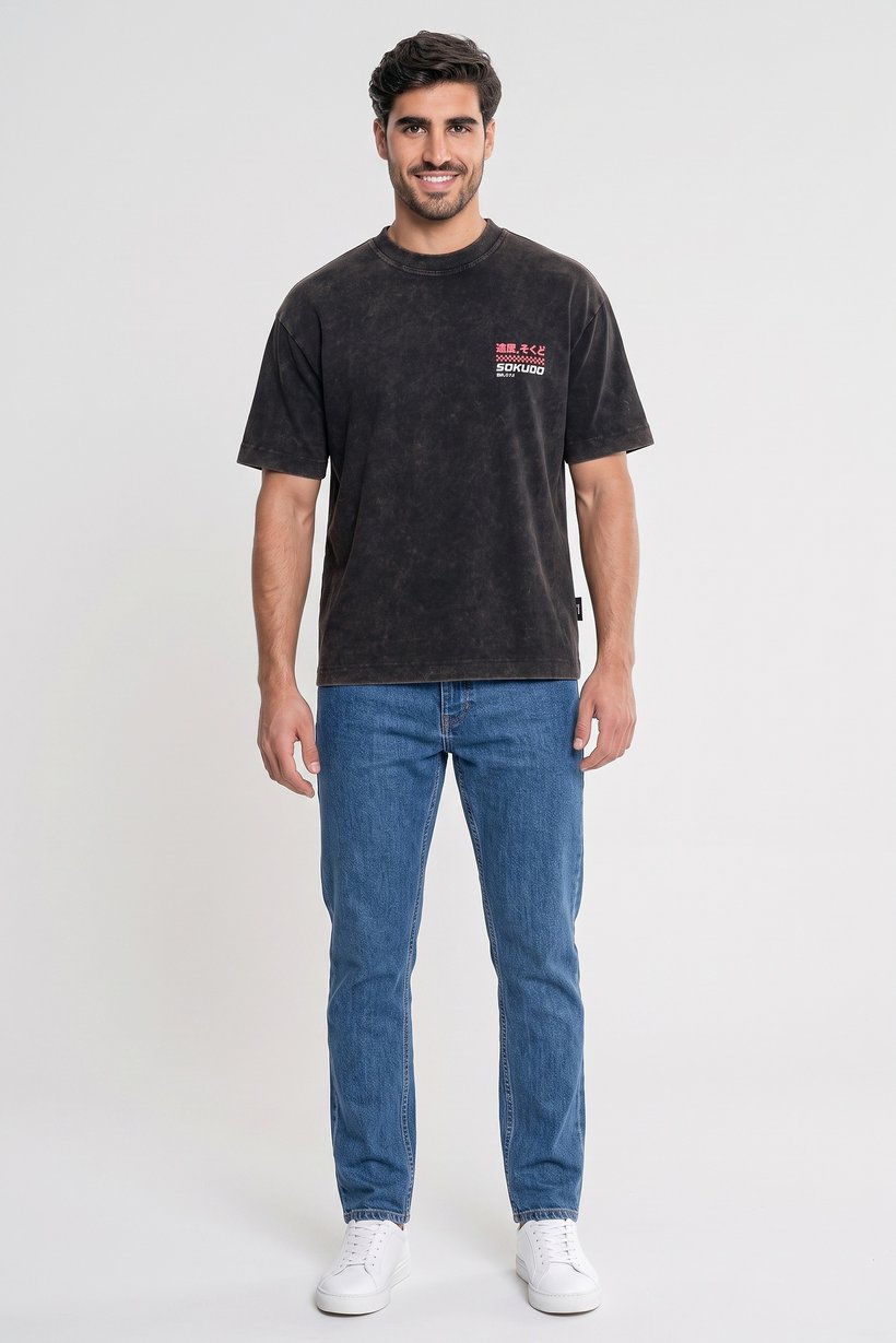 Men Crew Neck Short Sleeve Brand Logo T-Shirt, Multicolor