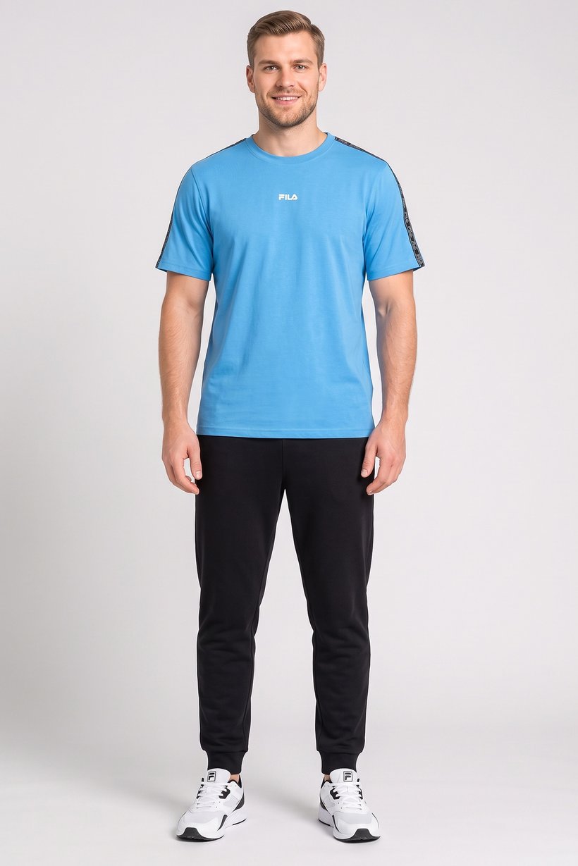 Men Sportswear Fit Short Sleeve Outdoor T-Shirt, Sky Blue