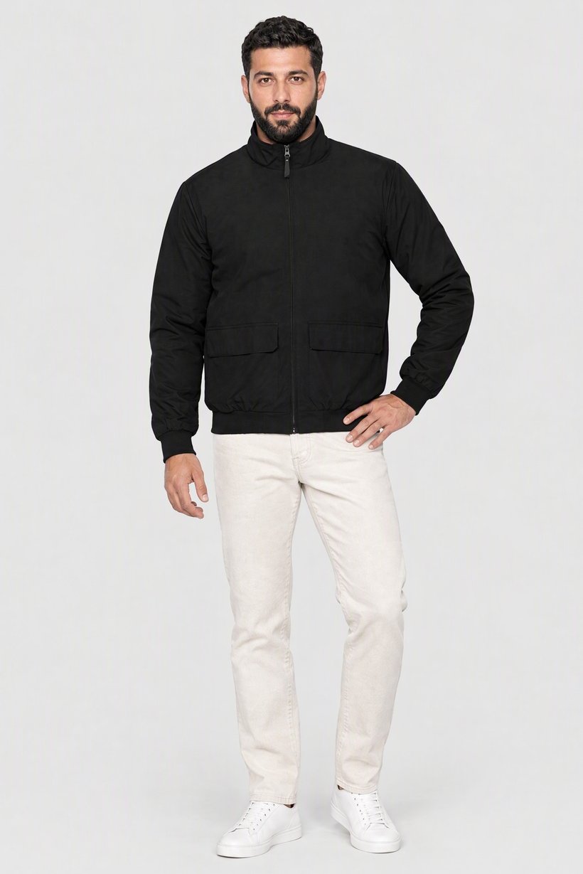 Men Plain Softshell Jacket, Navy