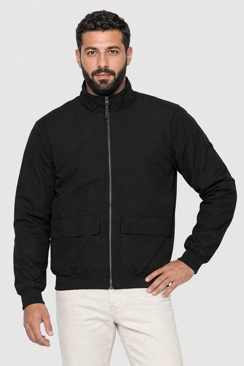 Men Plain Softshell Jacket, Navy
