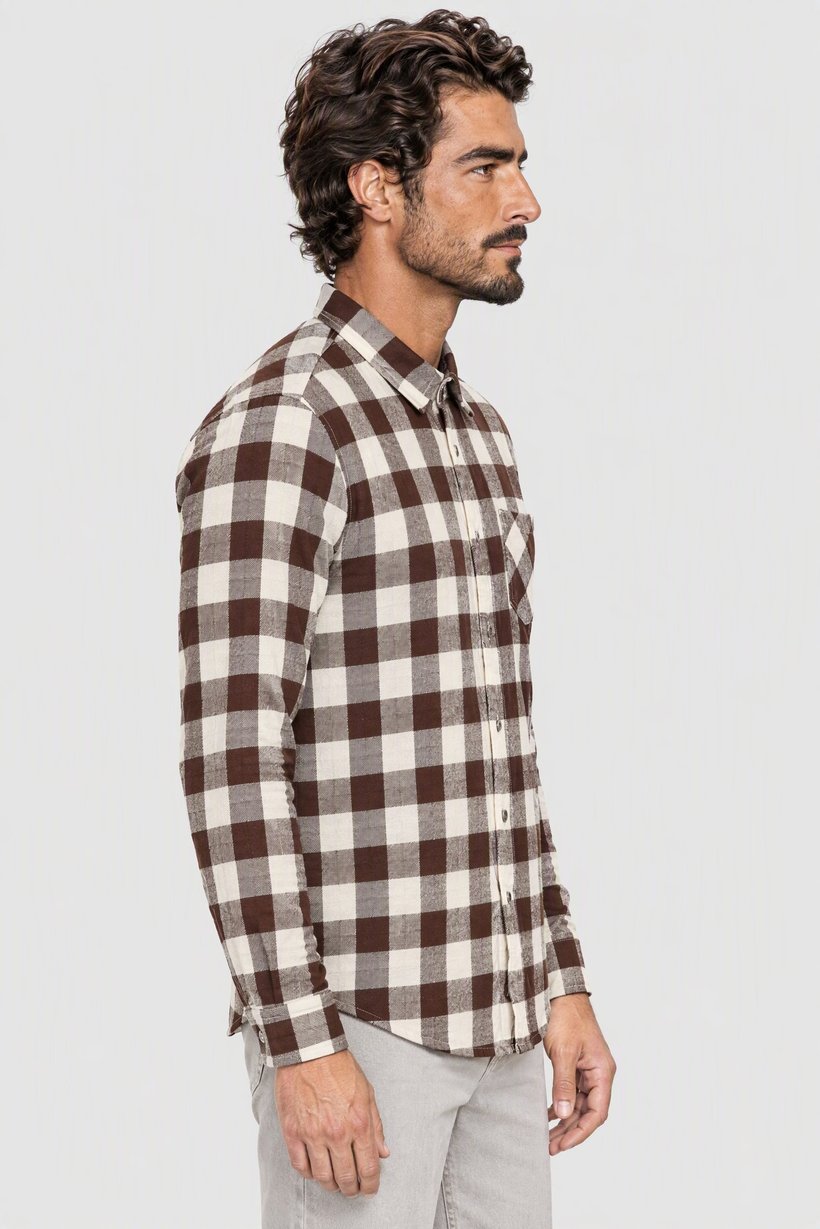 Men Regular Fit Plaid Long Sleeve Casual Shirt, Multicolor