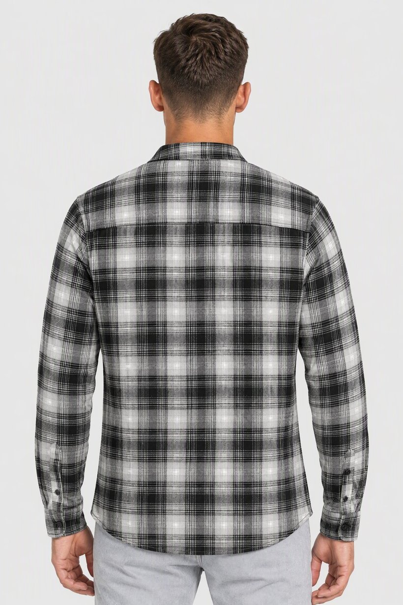 Men Regular Fit Long Sleeve Checkered Casual Shirt, Multicolor