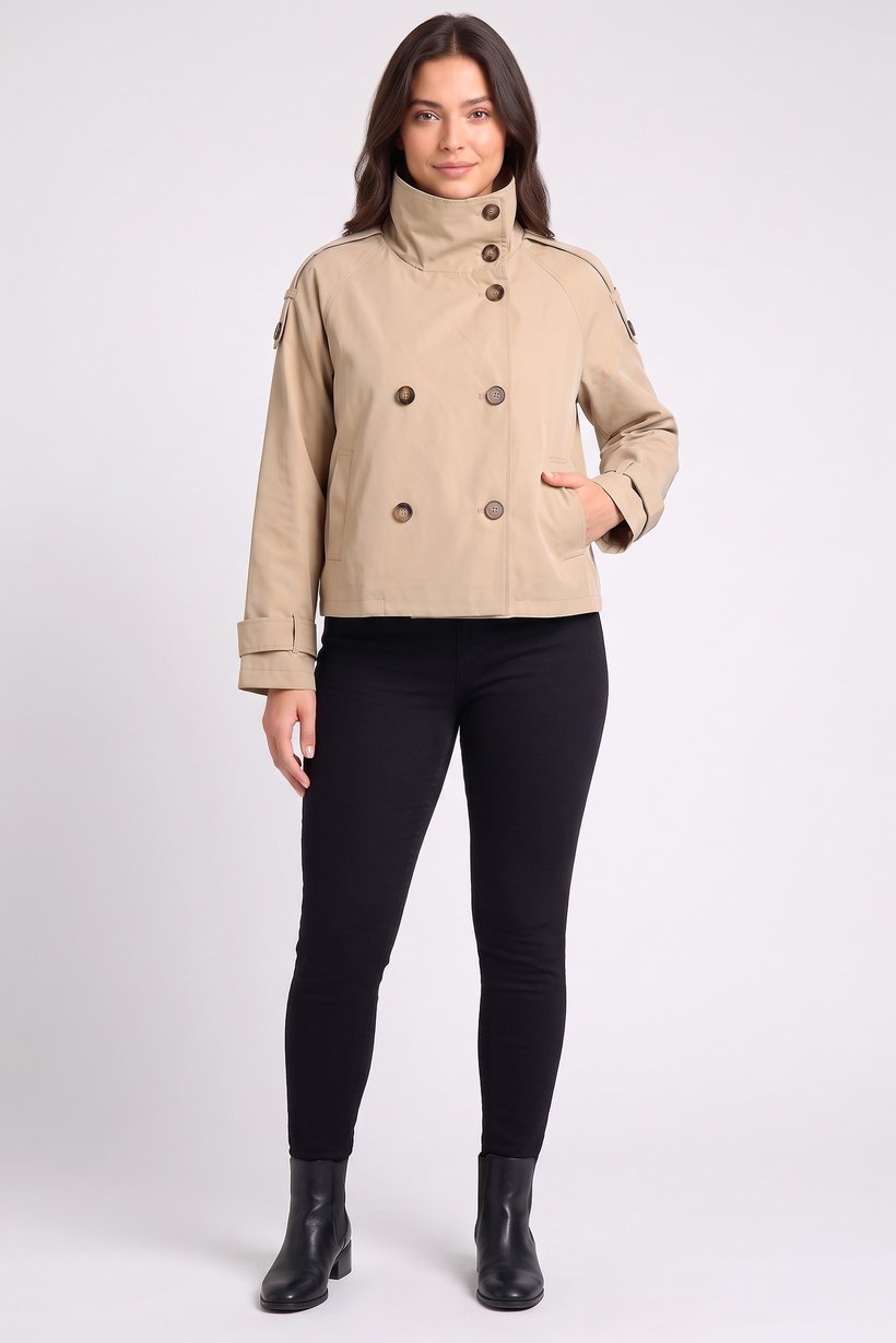 Women Solid Softshell Jacket, Dark Beige