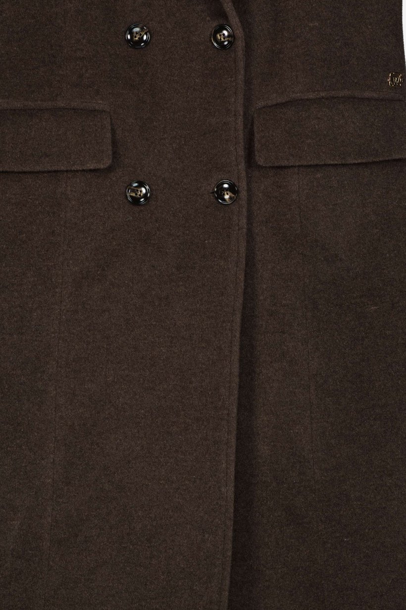 Women Textured Trench Coat, Dark Brown