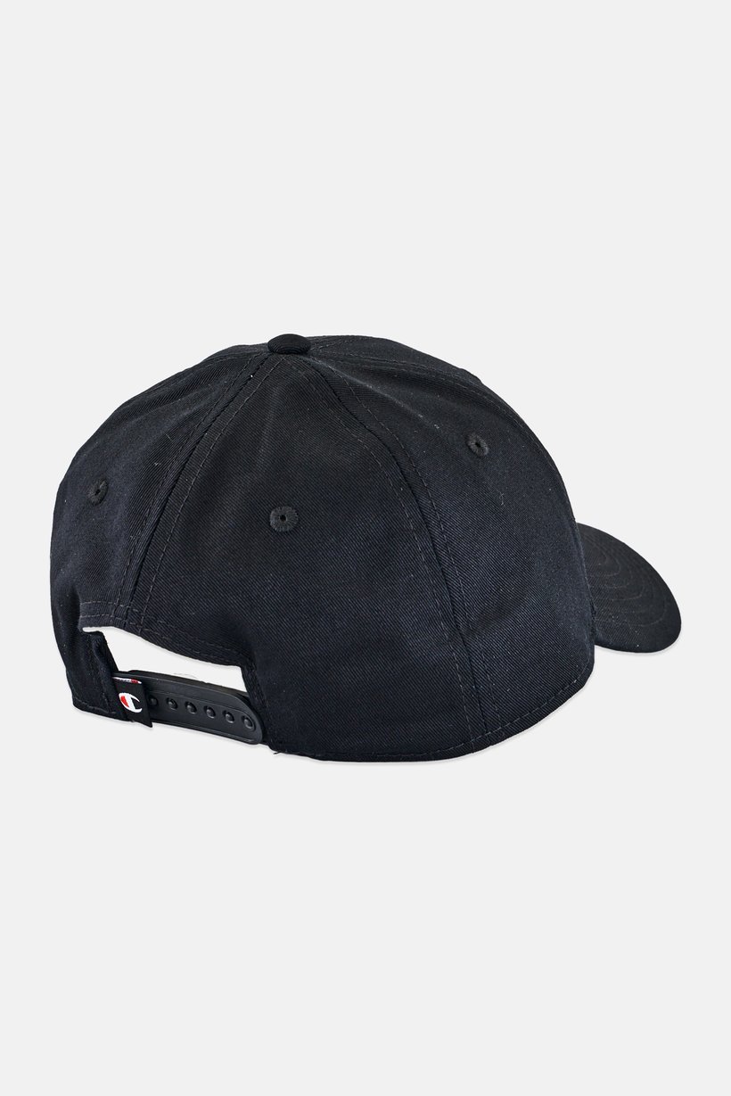 Men Embroidered Logo Snapback Cap, Black