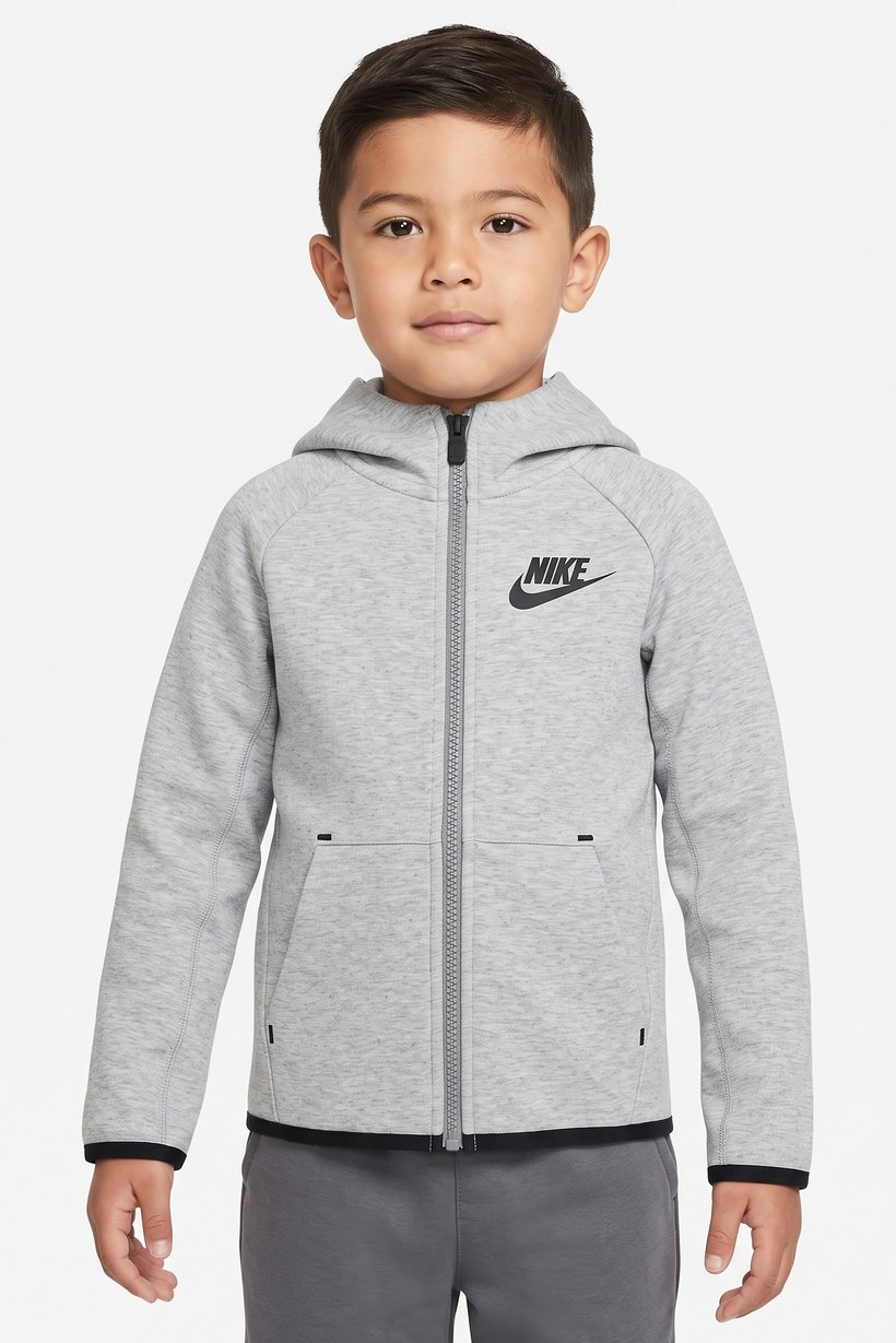 Kids Boy Sportswear Fit Long Sleeve Outdoor Hoodie, Heather Grey