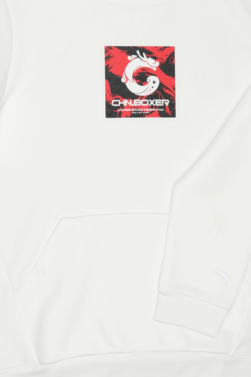 Men Regular Fit Long Sleeve Outdoor Hoodie, White