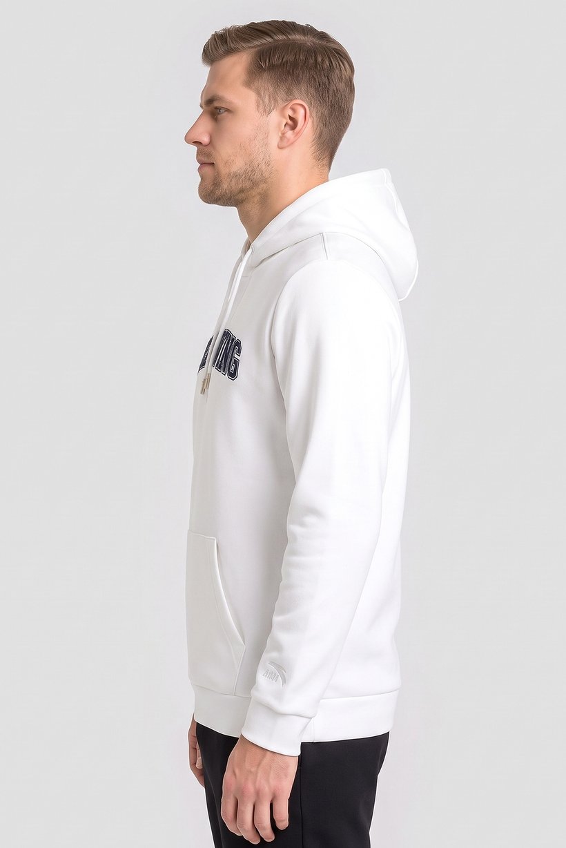 Men Regular Fit Long Sleeve Outdoor Hoodie, White