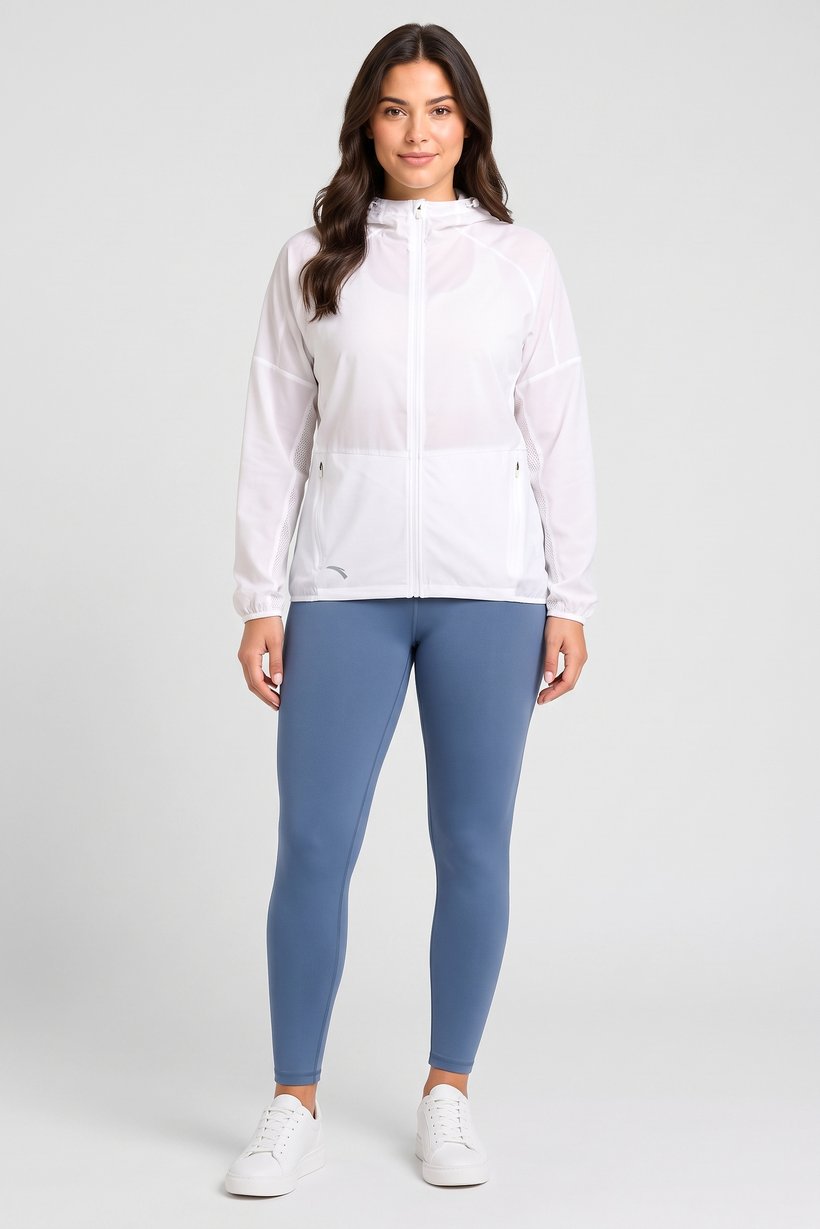 Women Sportswear Fit Long Sleeve Running Jackets, White