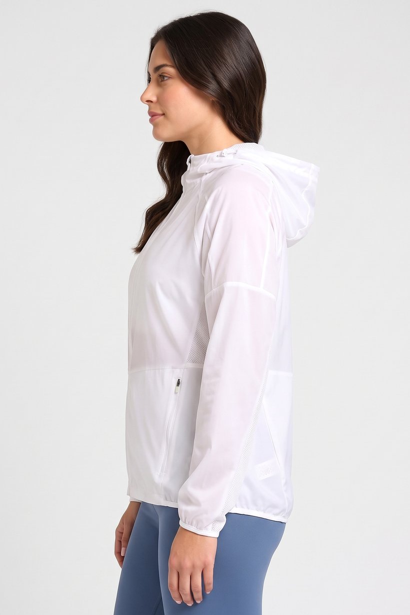 Women Sportswear Fit Long Sleeve Running Jackets, White