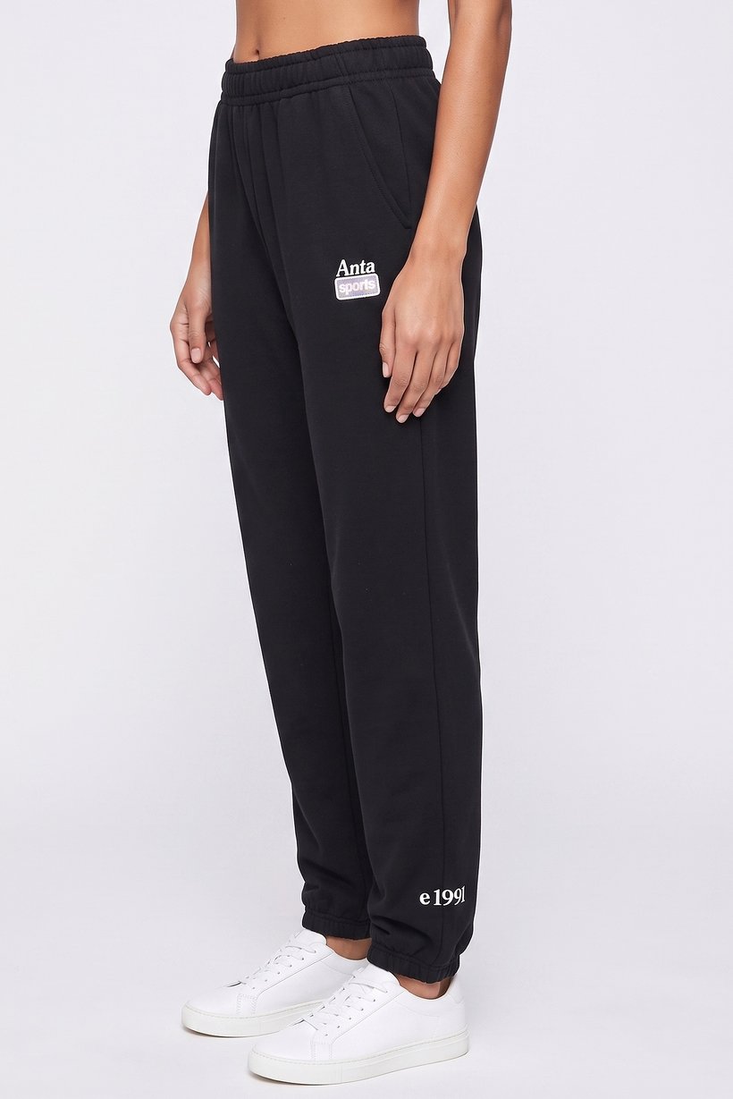 Women Relax Fit Outdoor Sweatpants, Black