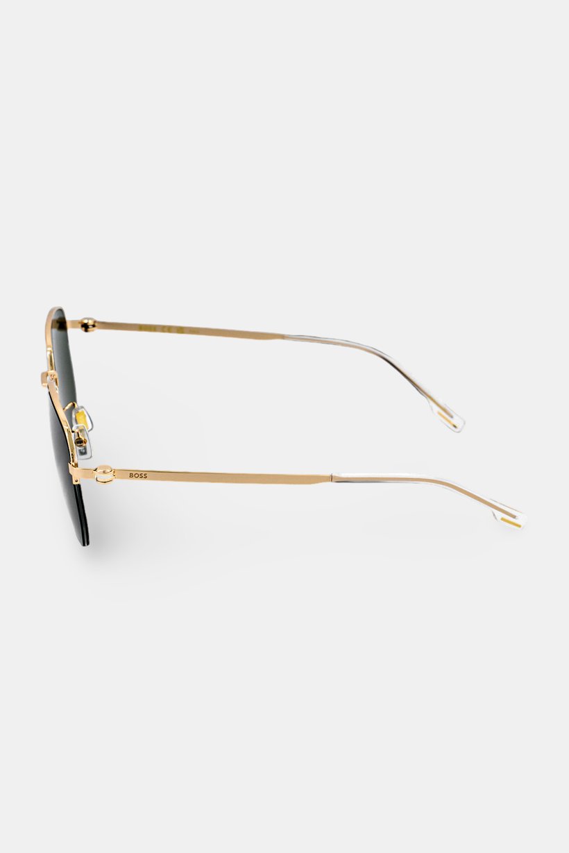 Boss Men BOSS 1538 Geometric Sunglasses, Gold