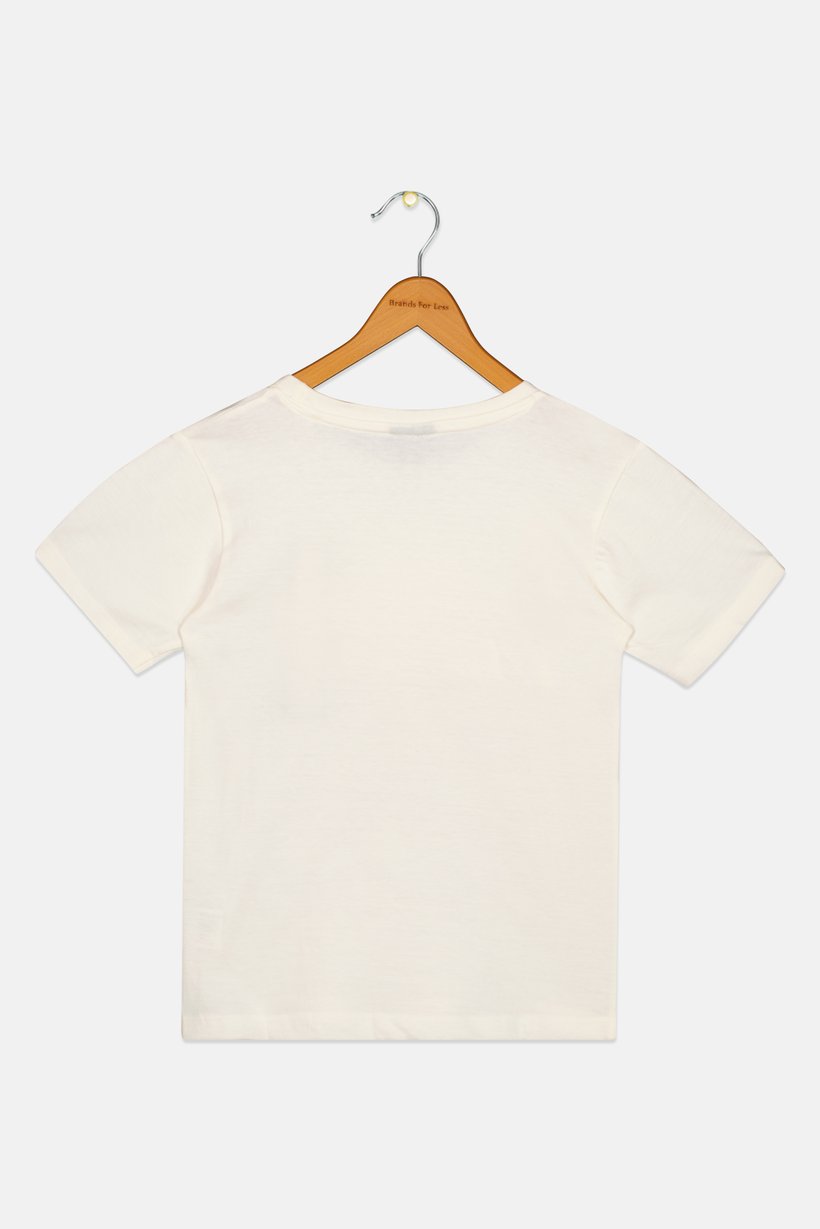 Kids Boy Crew Neck Short Sleeve Star War Print T-Shirt, Cream