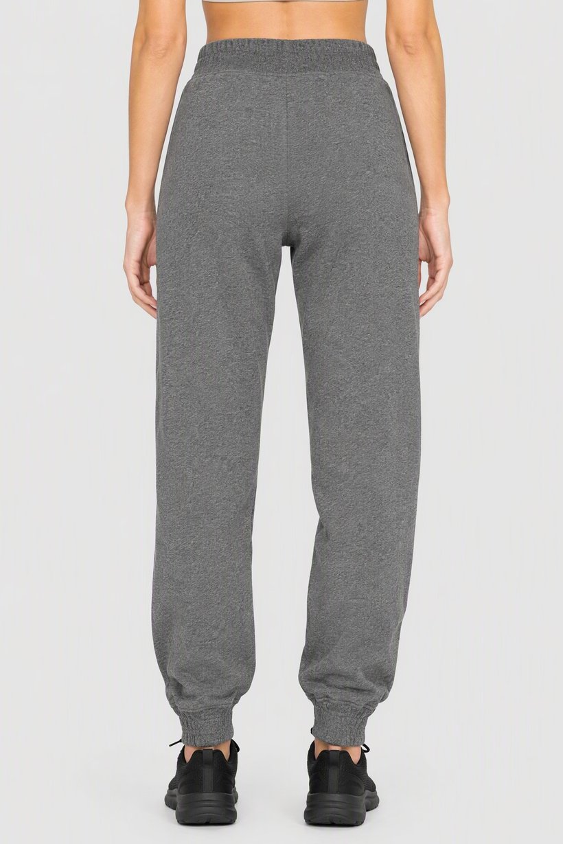 Women Sportswear Fit Brand Logo Outdoor Sweatpants, Heather Grey