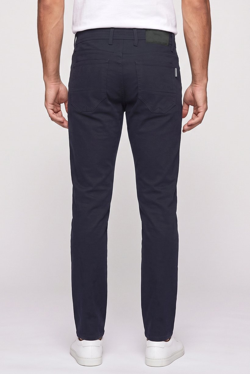 Men Classic Fit Solid Chino Pants, Navy