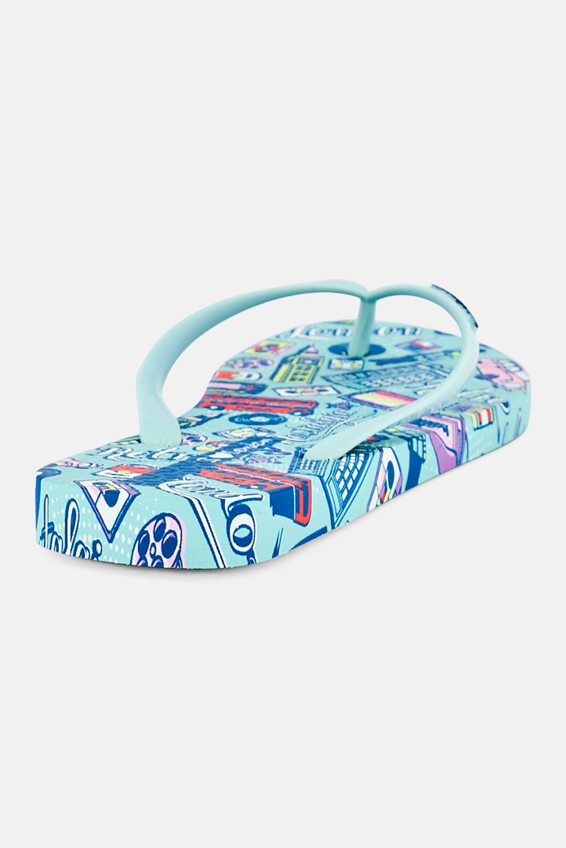 Women I Love London Tour Slip On Slippers, Multicolor