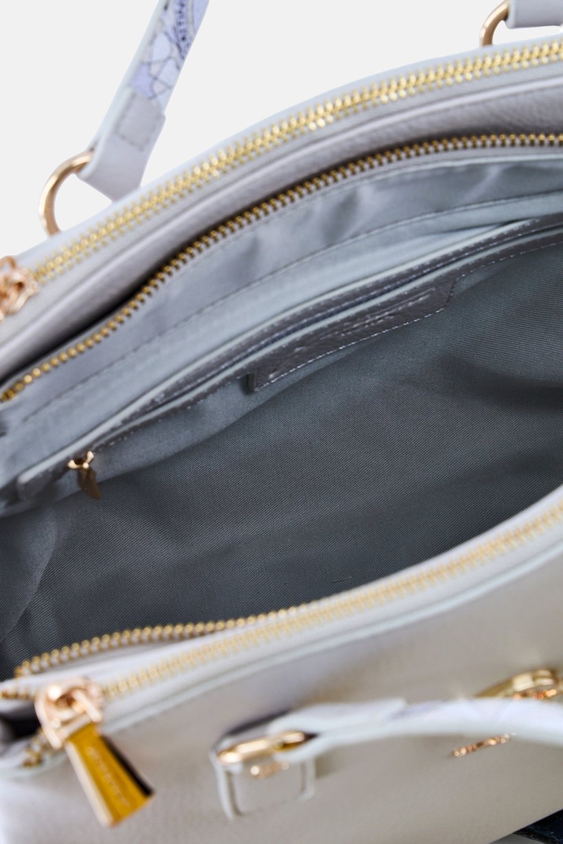 Women Brand Logo Shoulder Bag, Off White