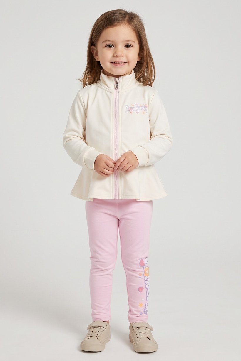Toddlers Girl 2 Pieces Graphic Print Top And Bottom Set, Multicolor
