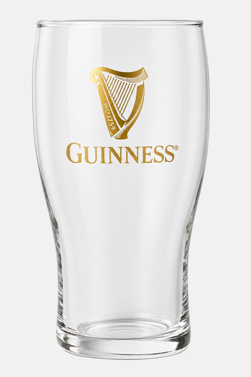 2 Pieces Brand Logo Pint Glasses Set, Transparent