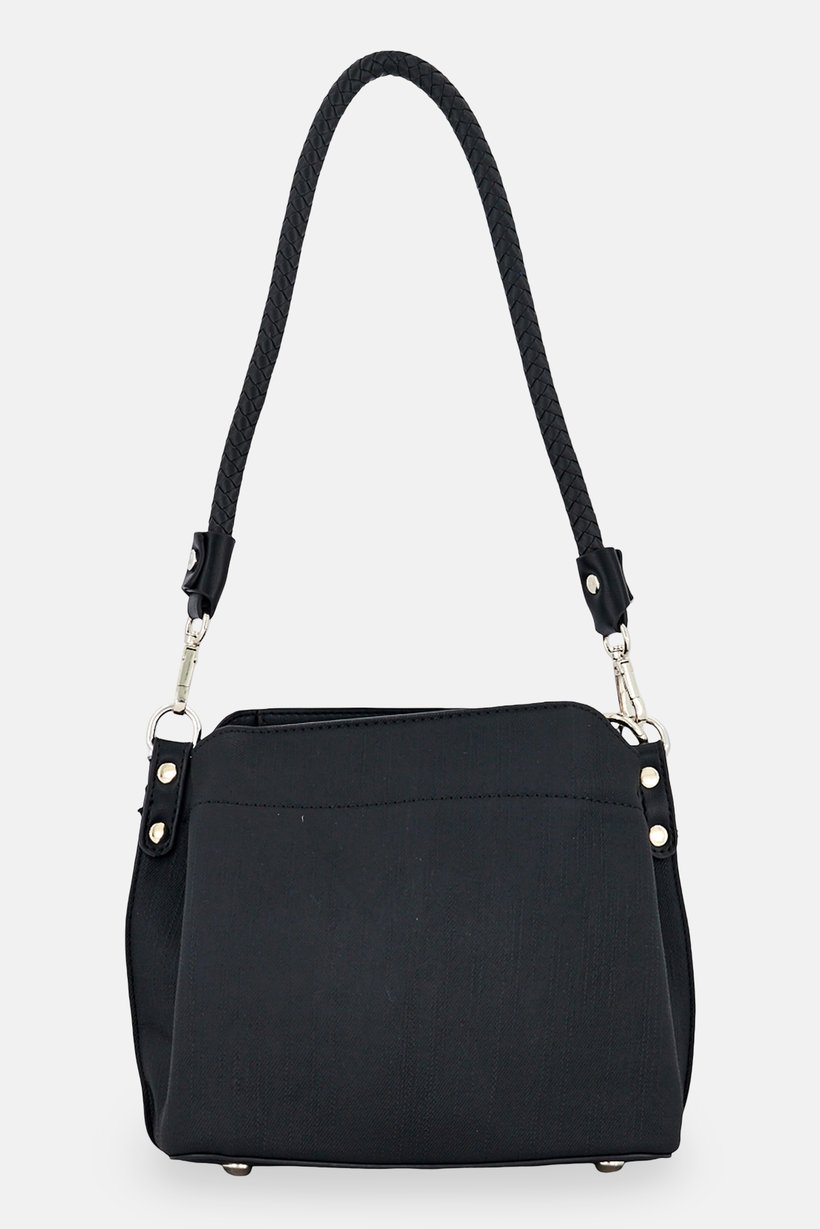 Women Brand Logo Cross Body Bag, Black