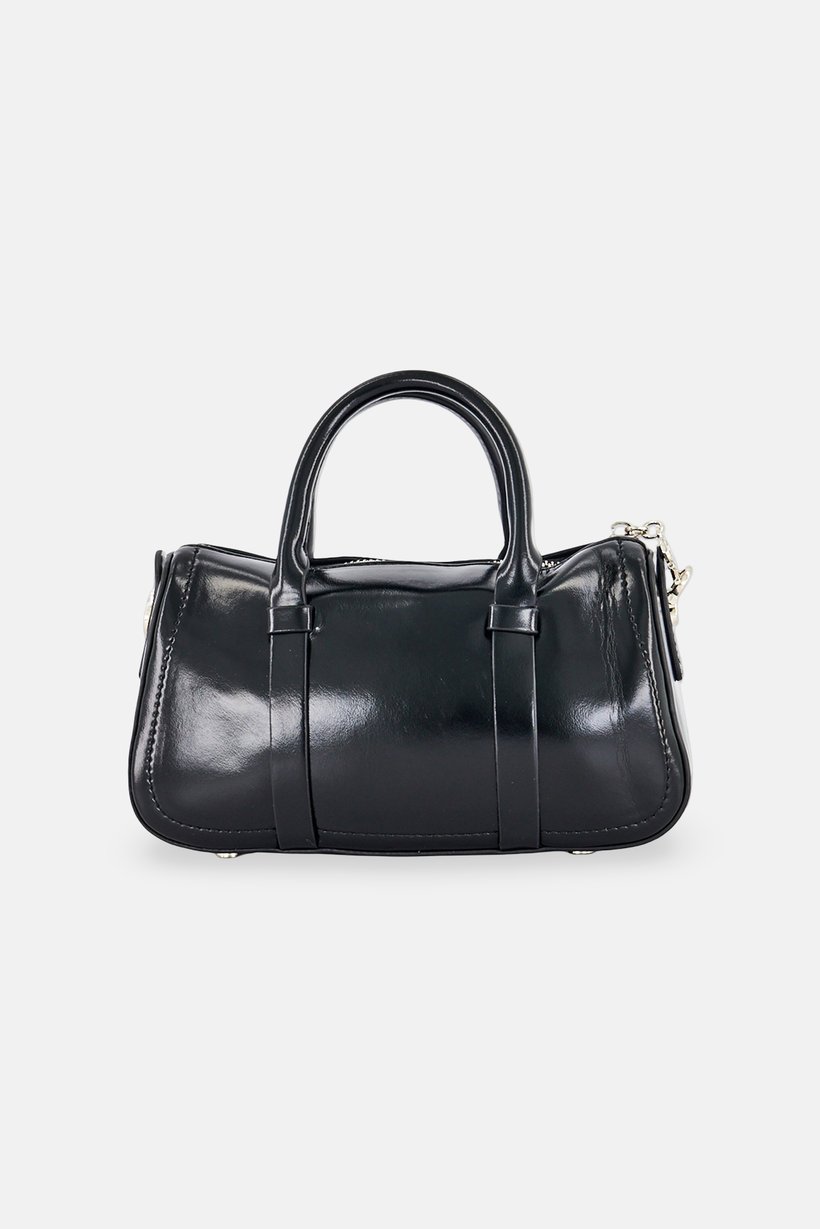 Women Brand Logo Mini Handbag, Black