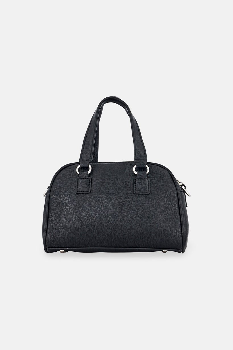 Women Brand Logo Handbag, Black